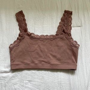 Garage Mauve lace tank💗